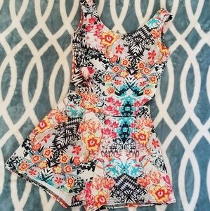 Floral Print Romper
